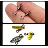 KTGCOZS Pack of 100 Fishing Swivels Open Eye Rolling Swivel