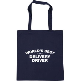 Hippowarehouse World's best delivery driver Tote Shopping Gym Beach Bag 42cm x38cm, 10 litres