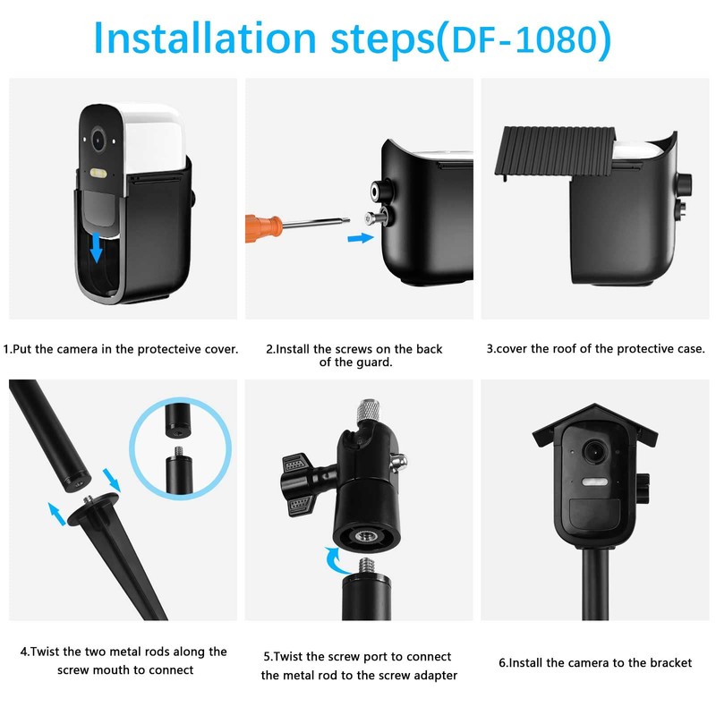 TIUIHU Spike Pole Mount Ground Stake with Protective Case for