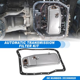 ACROPIX Automatic Transmission Filter Kit CVT Oil Cooler Filter Oil Pan Gasket Kit Fit for Toyota Tacoma 1995-1999 No.3533060020 - Pack of 2