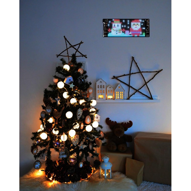 Mini Scrolling LED Car Sign,Bluetooth USB 5V Flexible Panel 7''x3''