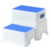 Victostar 2 Step Stool for Kids, Anti-Slip Sturdy Toddler Two