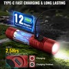 Banral Rechargeable Tactical Flashlights, High Lumens Small Mini USB-C LED