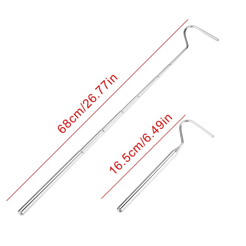 Zerodis Extendable Snake Capture Hook, Stainless Steel Telescoping Snake Catcher