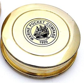 Robert Frost Poem Compass Brass Pocket Compass - Watch Type Compass