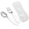 VANRA 2 Pieces Children Fork Spoon Set with Travel Case
