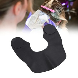 ZIZEV Silicone Hair Dye Collar Shawl Shoulder for Haircut Hair Wraps, Hair Salon Stylist Cutting Collar Black Silicone Neck Wrap Guard for Haircut Hair Dye, Hair Cutting Cape Hair Coloring