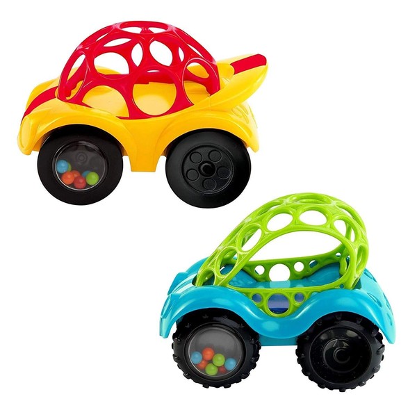Oball Toy Car with Rattle Assorted Colours - Pack of