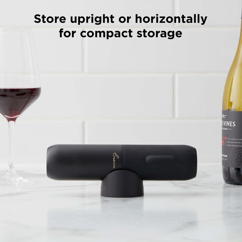Rabbit Compact Electric Corkscrew Wine Bottle Opener | Cordless and