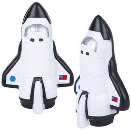 ArtCreativity Squish Space Shuttle, Set of 2, Slow Rising Squeezy Space Themed Stress Relief Toys for Kids, 4.75 Inch Squeezable Outer Space NASA Party Favors and Desk Decorations