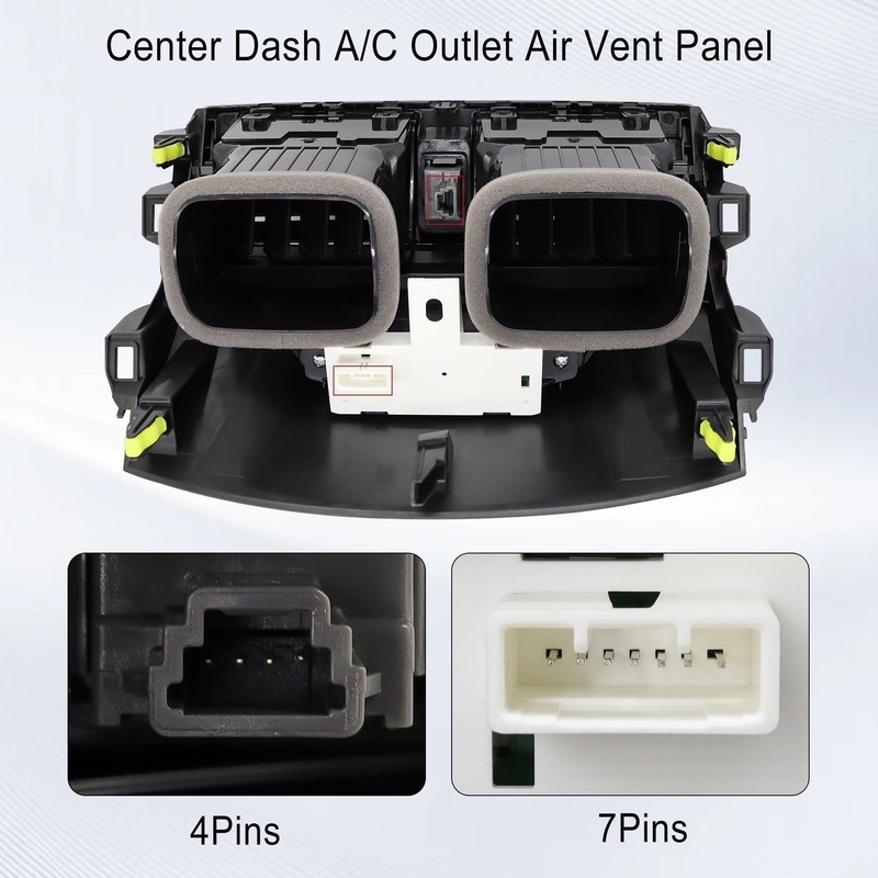 Center Dash A/C Outlet Air Vent Panel with Clock Fit