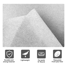 Jantens 12 Foot White Round Pool Liner Pad for Above Ground Swimming Pools, Made of Durable Material - Prevents Punctures and Extends Life to The Liner