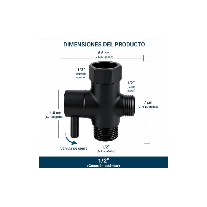Bidet Pulverizador Acero Inoxidable para Inodoro (negro-12)