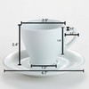 Cusinox White Porcelain Espresso Cup Sets for Espresso Coffee, 2