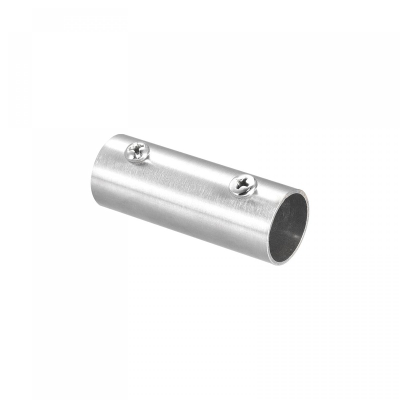 sourcing map Rail Pipe Fitting 2-Way 60mm Length 202 Stainless