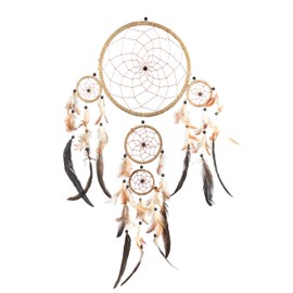 Pink Pineapple Dreamcatcher Traditional with Feathers: Handmade Dream Catcher String Natural Colour Large Dream Catcher (22 x 60 cm)