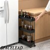 SPACELEAD Slim Storage Cart 3 Tier,Bathroom Organizer Rolling Utility,Mobile Shelving