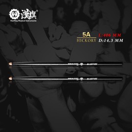 6 sticks/3 pairs 5A Drumsticks(Black),Classic 5A Drum Sticks,Hickory Drumsticks with Acorn Tips,for Acoustic or Electronic Drum,Bluefire Drumstick,Weight Matched.Black color drumstick.Christmas Gift