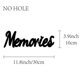 CREATCABIN Memories Wooden Wall Art Decor Wood Sign Laser Cut Basswood Silhouette Decorative Hanging Sculpture for Yoga Studio Living Room Bedroom Shop Coffee Home Wall Door Gift Black 11.81x3.93Inch