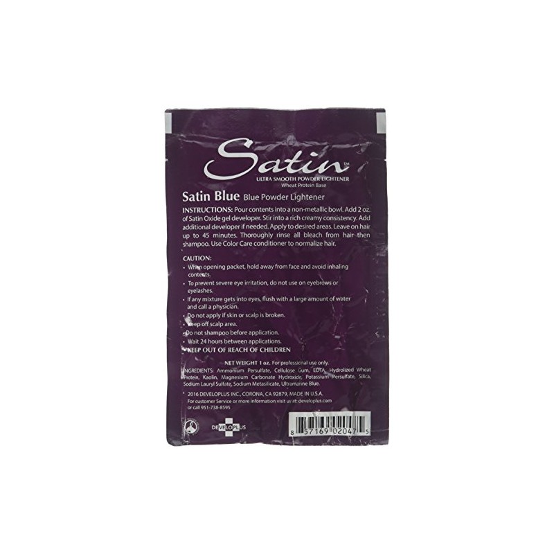 SATIN Satin Blue/bleach Powder Lightener 1 Oz Individual Pack