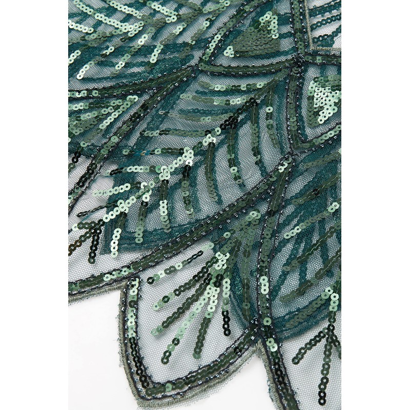 BABEYOND 1920s Scarf Wraps Sequins Beads Evening Cape Bridal Shawl