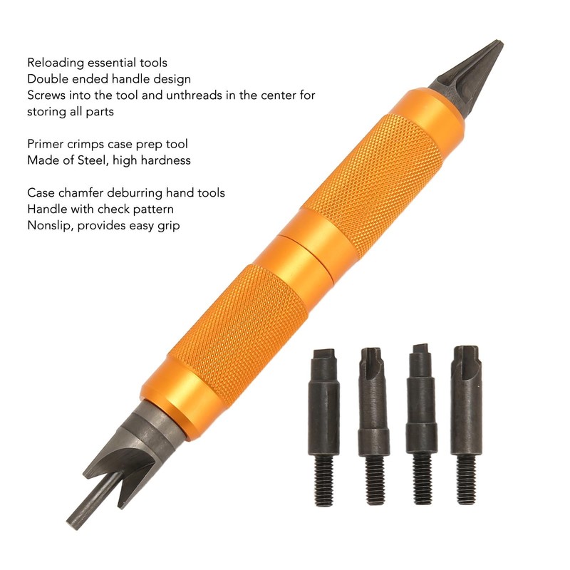 Chamfering and Deburring Blades, Double Ended Case Prep Tool, Steel