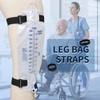 4 Packs Leg Bag Straps(Black), Buckle-Type Hook and Loop Strap,Urine