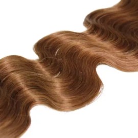 Remy Glamm Extensión 100 Natural Humano Remy Cabello Ondulado Rojizo 24