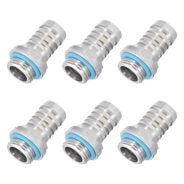 MECCANIXITY Hose Barb Fittings G1/4 x 12mm Thread Male Aluminum