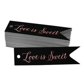 Inkdotpot Rose Gold Foil Paper Hang Tags Love Is Sweet Wedding Favor Tags 50 Pieces