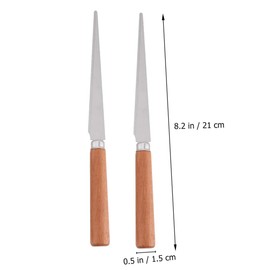 ARTIBETTER 2PCS Wooden Handle Fettling Knife Craft Art Tools Fettling Knife for Pottery/Sculpting/Ceramic/Polymer Clay Carving Modeling