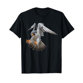 peregrine falcon lands on prey T-Shirt