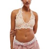 Free People Women's Adella Halter Bra, Almond Cream X-Large
