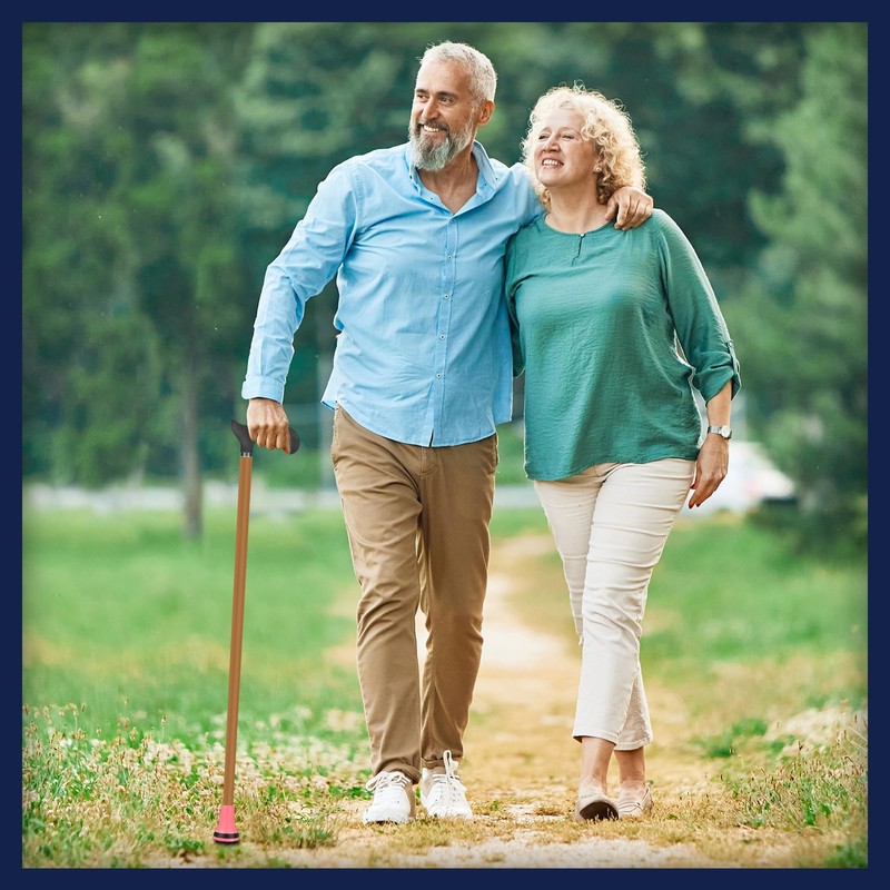 supregear 3/4" Cane Tips (2-Pack), Heavy Duty Rubber Anti-Slip Cane