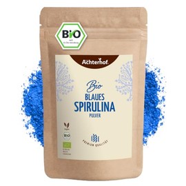 Blue Organic Spirulina Powder 100 g | Highly Concentrated Superfood from Spirulina Algae | 100% Vegan & Natural | Gentle Processing | Protein Rich | Achterhof