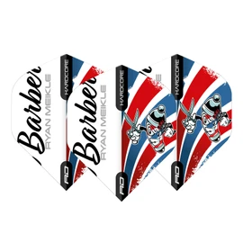 RED DRAGON Hardcore Ryan Meikle Signature Standard Dart Flights - 3 Sets Per Pack (9 Dart Flights in Total)