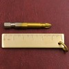 BIlinli 6cm Small Copper Ruler 3mm Thickened Brass Metal Ruler