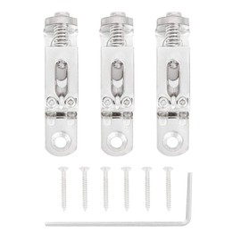 Bnineteenteam Guitar Bridge 3 cm Single String Bridge with Wrench (Silver) Musical Instrument Accessories for Musical Instruments Pack of 3