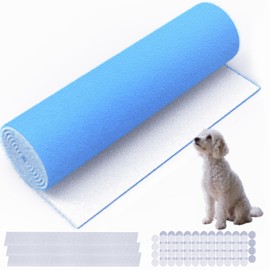 Air Vent Filter, 18"X120" Cut to Size Air Filter Material, MERV 8 Electrostatic Air Filter Roll, Blue & White Vent Filters for Home Floor, Rv Ac Vent, Ceiling, Refrigeration, HVAC Furnace Vent, Etc