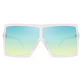 FEISEDY Women Square Oversized Sunglasses One Piece Fashion Female Big Large Frame UV400 B2539