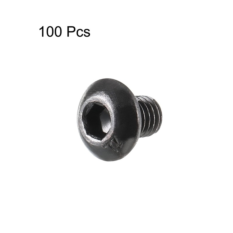 TOP-VIGOR 100Pcs M3 x 4mm Hex Button Head Socket Cap