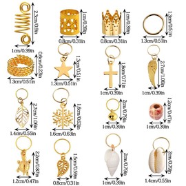 BetterJonny 238pcs Hair Accessories Hair Beads Dreadlocks Beads Hair Links Hair Beads Hair Braiding Rings for Hair Accessories Parts DIY Handmade Material Silver Golden