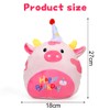 Zaloife Happy Birthday Cow Plush Toy, Pink, Birthday Cuddly Toy