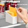 MXYEVL Sliced Cheese Container for Fridge, 2Pcs Clear Airtight Slice