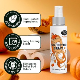 Clean-n-Fresh Toilet Spray 6.8 Fl.Oz, Pumpkin, Bathroom Air Fresheners Spray, Eliminates Bathroom Toilet Odor, for Home or Work, Pumpkin, Cinnamon & Vanilla Scent