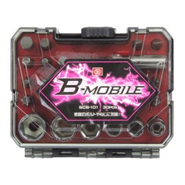 SK11 B-MOBILE SCS-101 Bit & 1/4sq Socket & Adapter, 30 Piece Set, 0.25 inches (6.35 mm), Hex Shaft