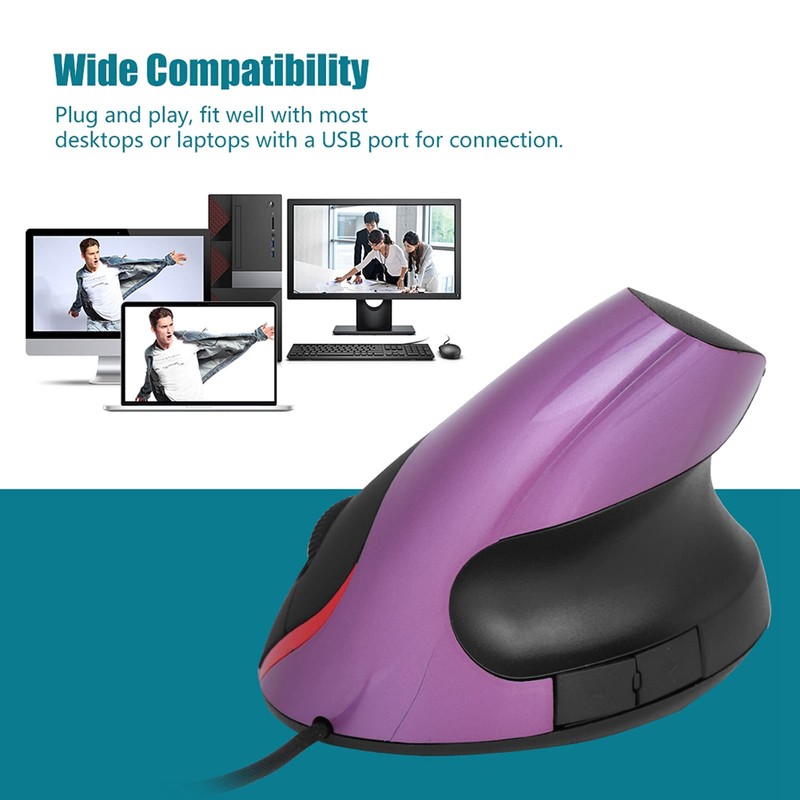 Kuuleyn Vertical Mouse, Wired Mouse, Optical Mouse, Wireless Mouse, 3200DPI