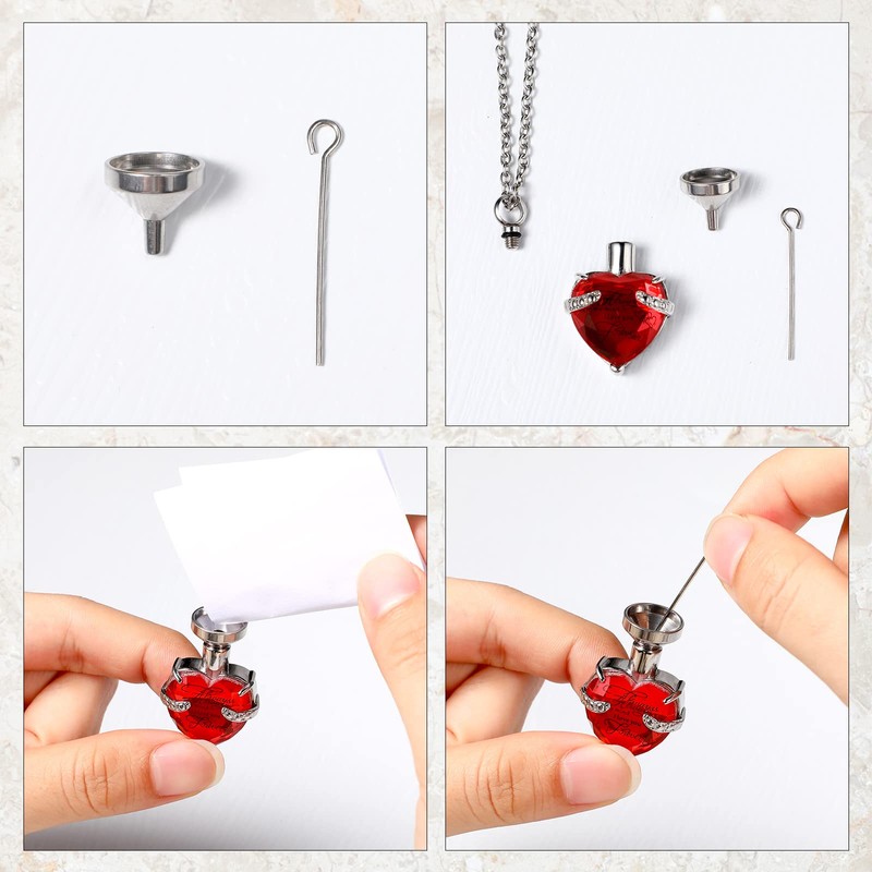 3 Piezas Collar de Urna de Cremación para Cenizas Circón