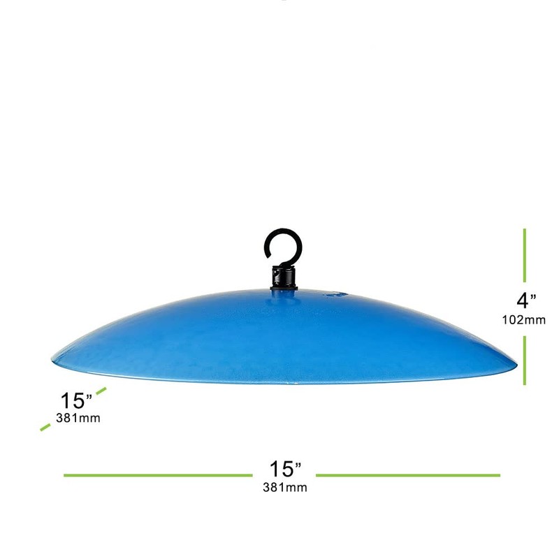 Mosaic Birds Glass Baffle Dome, M382-200-15, Bluebird Blue, 1 Piece