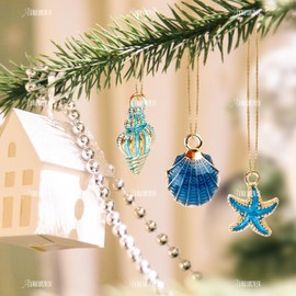 AUEAR, 45 Pack Enamel Starfish Seashell Conch Charms Pendants for DIY Bracelet Necklace